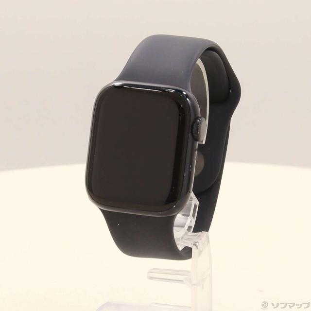 (中古)Apple Apple Watch Series 8 GPS 41mm ミッドナイトアルミニウムケース ミッドナイトスポーツバンド(198-ud)