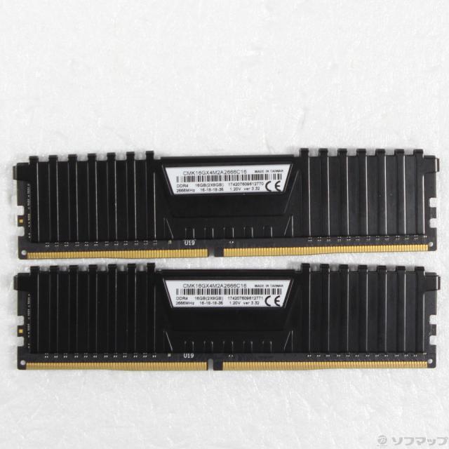 (中古)CORSAIR CMK16GX4M2A2666C16 16GB 8GB×2枚組(262-ud)