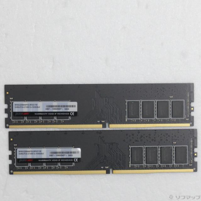 (中古)288P PC4-21300 DDR4-2666 16GB 8GB×2枚組(262-ud)