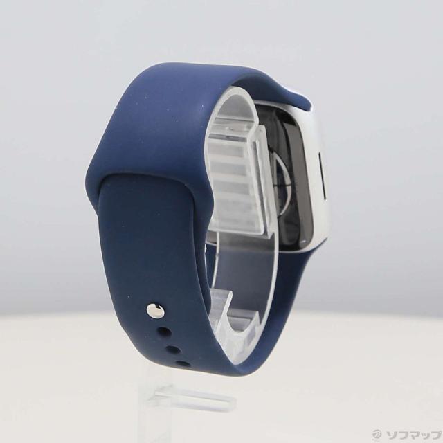 (中古)Apple Apple Watch Series 9 GPS 41mm シルバーアルミニウムケース ストームブルースポーツバンド(305-ud)_2