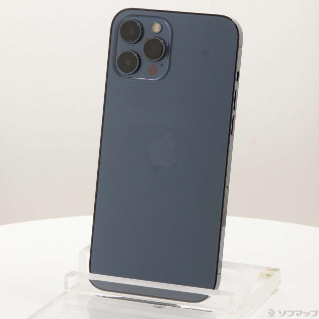 (中古)Apple iPhone12 Pro Max 128GB パシフィックブルー MGCX3J/A SIMフリー(352-ud)