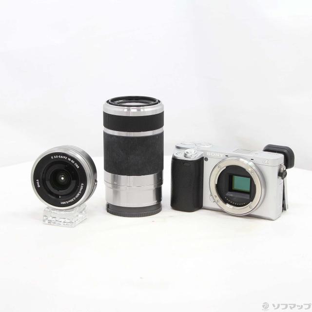 中古)SONY α6400 ILCE-6400Y ダブルズームレンズキット シルバー(258 