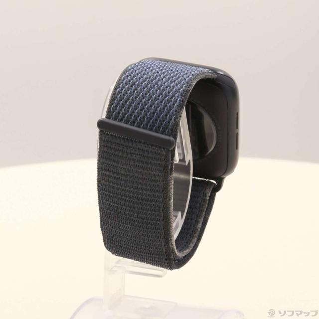 (中古)Apple Apple Watch SE 第3世代 GPS + Cellular 44mm ミッドナイトアルミニウムケース アンカーブルースポーツループ(297-ud)_2