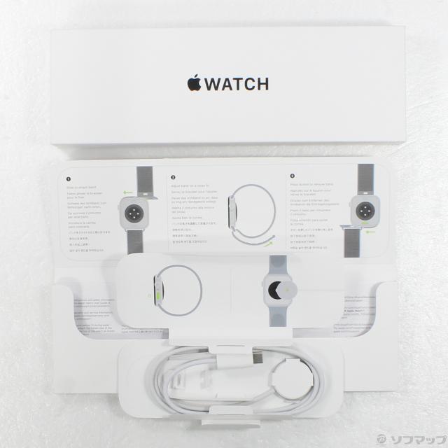 (中古)Apple Apple Watch SE 第3世代 GPS + Cellular 44mm ミッドナイトアルミニウムケース アンカーブルースポーツループ(297-ud)_4