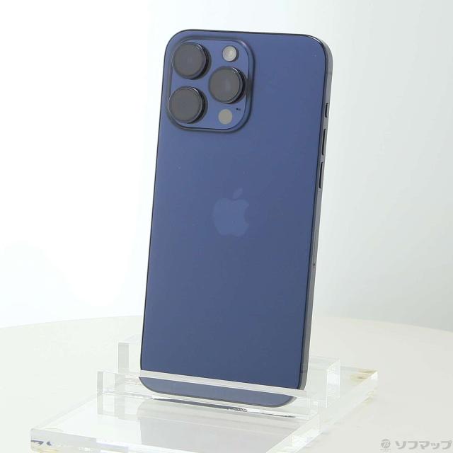 (中古)Apple iPhone15 Pro Max 256GB ブルーチタニウム MU6T3J/A SIMフリー(377-ud)