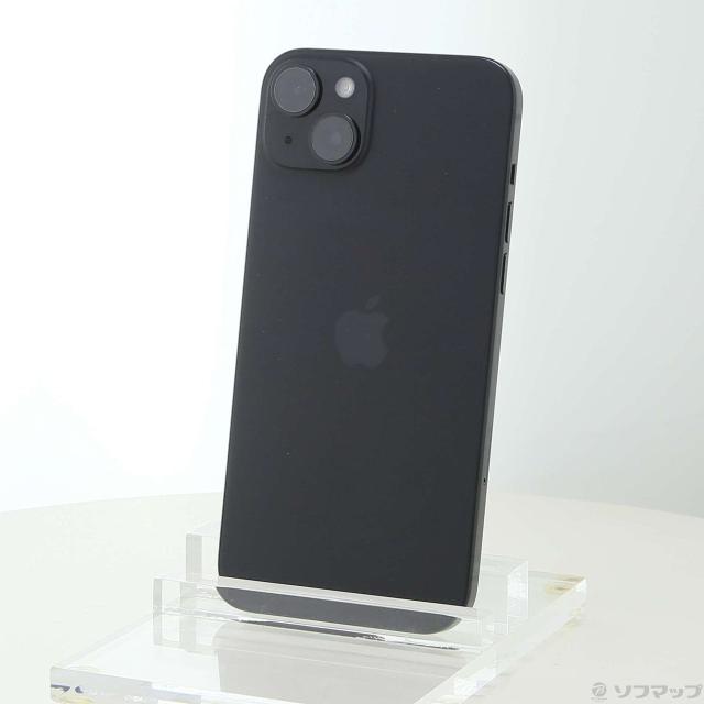 (中古)Apple iPhone15 Plus 128GB ブラック MU083J/A SIMフリー(196-ud)