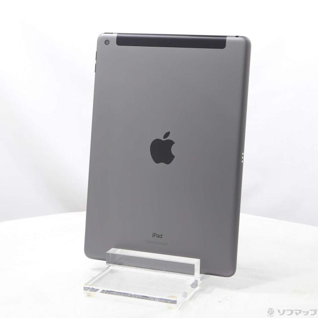 (中古)Apple iPad 第9世代 64GB スペースグレイ MK473J/A auロック解除SIMフリー(368-ud)