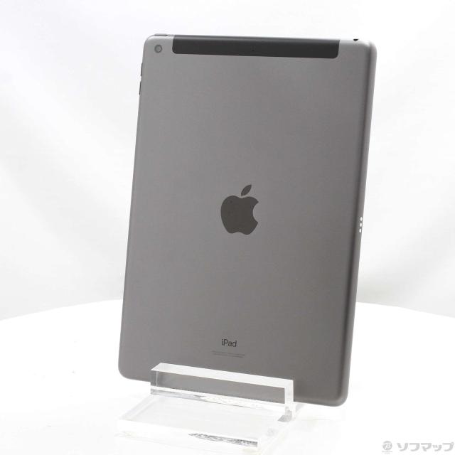 (中古)Apple iPad 第9世代 64GB スペースグレイ MK473J/A auロック解除SIMフリー(276-ud)