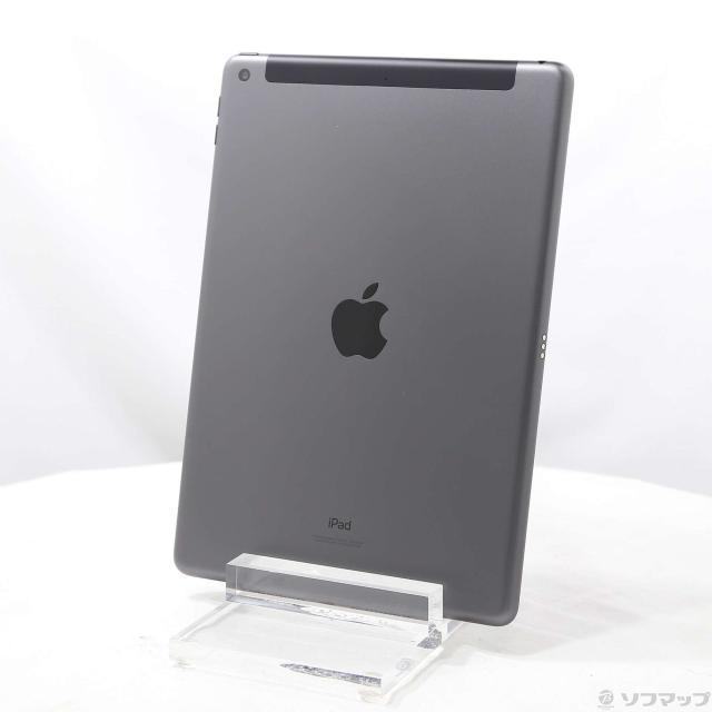 (中古)Apple iPad 第9世代 64GB スペースグレイ MK473J/A auロック解除SIMフリー(377-ud)