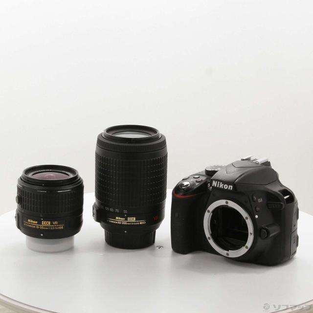 中古)Nikon NIKON D3300 ダブルズームキット (2416万画素/SDXC)(349-ud)