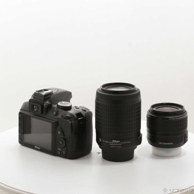 中古)Nikon NIKON D3300 ダブルズームキット (2416万画素/SDXC)(349-ud)