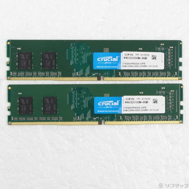 (中古)CFD W4U3200CM-8GR 16GB 8GB×2枚組(344-ud)