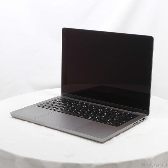 (中古)MacBook Pro 14.2-inch Late-2021 MKGP3J/A M1 Pro 8コアCPU_14コアGPU 16GB SSD512GB スペースグレイ (15.3 Sequoia)(198-ud)
