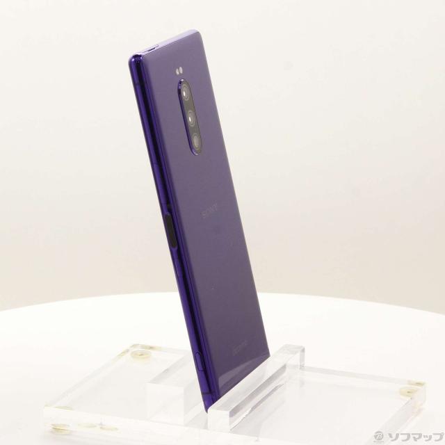 (中古)SONY Xperia 1 64GB パープル SO-03L docomoロック解除SIMフリー(198-ud)_3