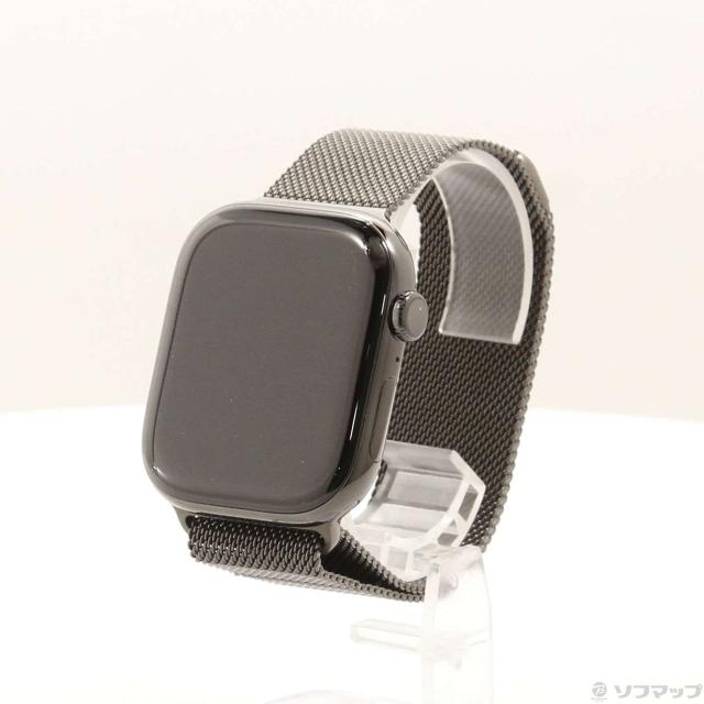 (中古)Apple (展示品) Apple Watch Series 11 GPS + Cellular 46mm スレートチタニウムケース スレートミラネーゼループ(198-ud)