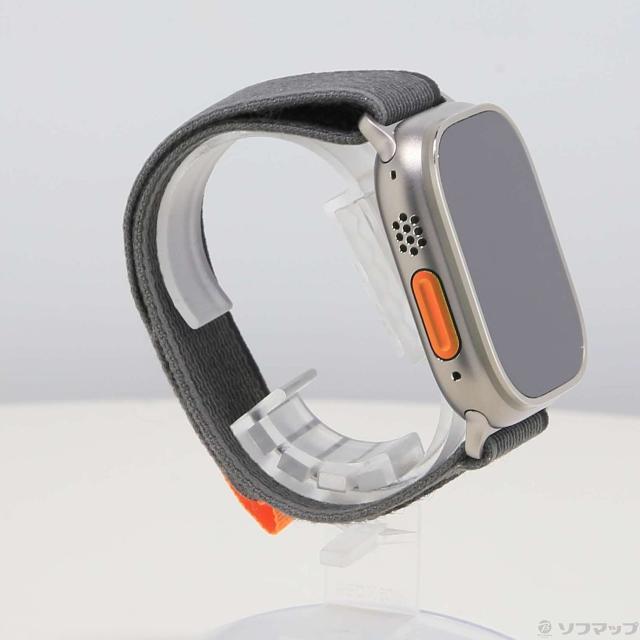 (中古)Apple Apple Watch Ultra GPS + Cellular 49mm チタニウムケース ブラック/グレイトレイルループ(377-ud)_3