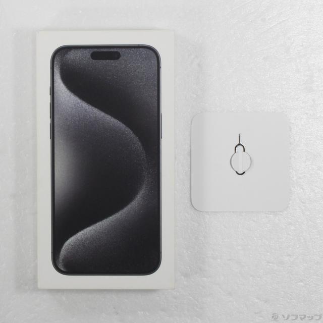 (中古)Apple iPhone15 Pro Max 256GB ブラックチタニウム MU6P3J/A SIMフリー(198-ud)
