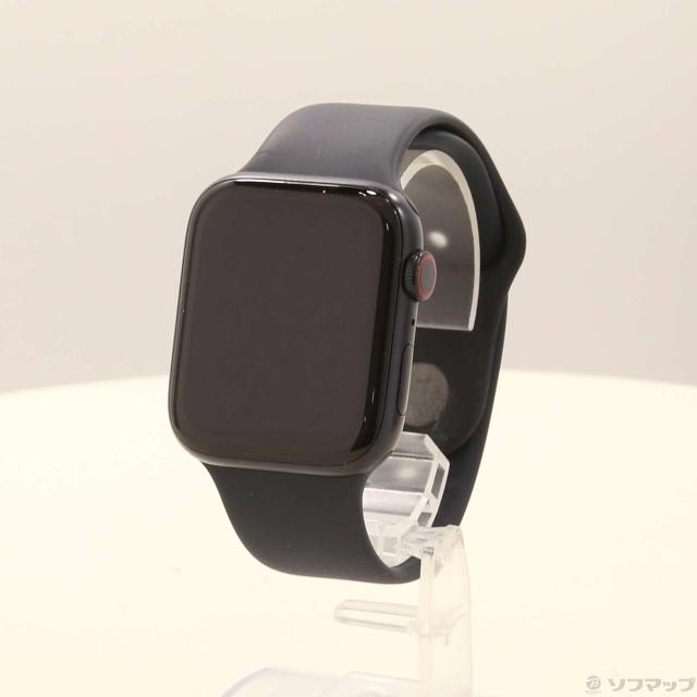 (中古)Apple Apple Watch SE 第2世代 GPS + Cellular 44mm ミッドナイトアルミニウムケース ミッドナイトスポーツバンド(262-ud)