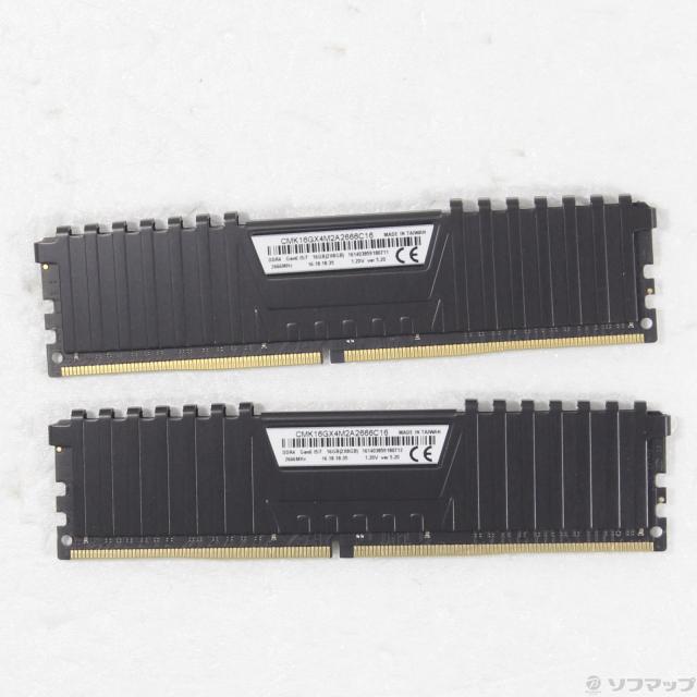 (中古)CORSAIR CMK16GX4M2A2666C16 16GB 8GB×2枚組(377-ud)