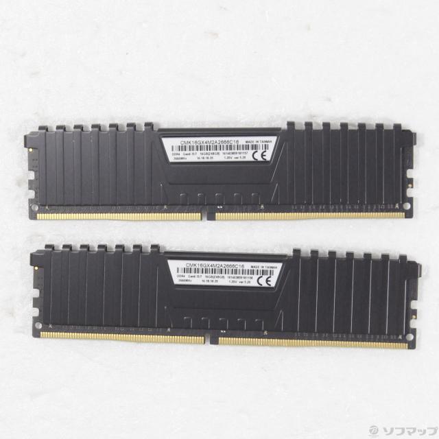 (中古)CORSAIR CMK16GX4M2A2666C16 16GB 8GB×2枚組(262-ud)