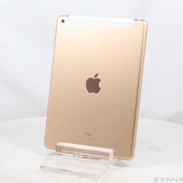 (中古)Apple iPad 第6世代 32GB ゴールド MRM02J/A docomoロック解除SIMフリー(377-ud)