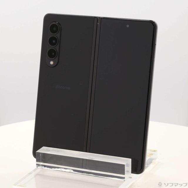 (中古)SAMSUNG Galaxy Z Fold3 5G 256GB ファントムブラック SC-55B docomo SIMフリー(348-ud)
