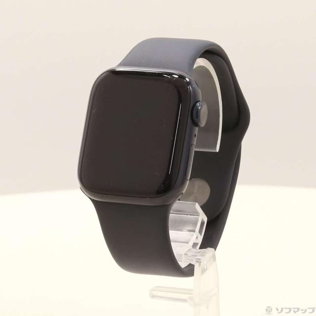 (中古)Apple Apple Watch Series 8 GPS 41mm ミッドナイトアルミニウムケース ミッドナイトスポーツバンド(258-ud)