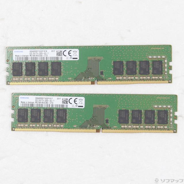 (中古)288P PC4-21300 DDR4-2666 16GB 8GB×2枚組(344-ud)