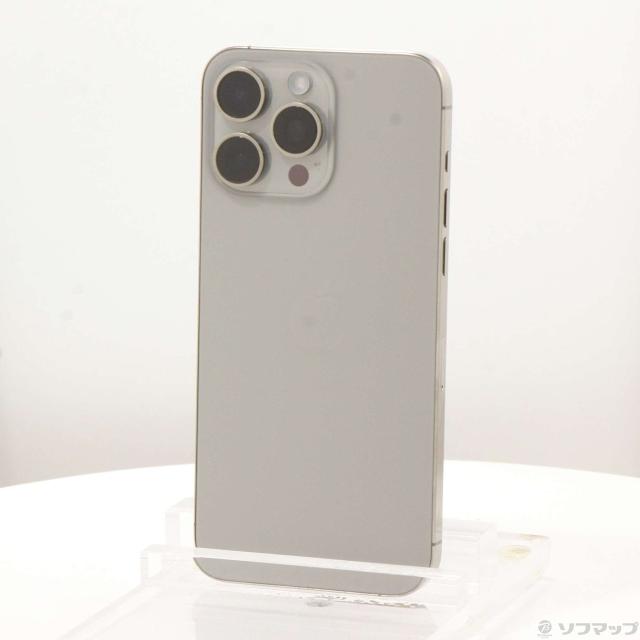 (中古)Apple iPhone15 Pro Max 256GB ナチュラルチタニウム MU6R3J/A SIMフリー(198-ud)