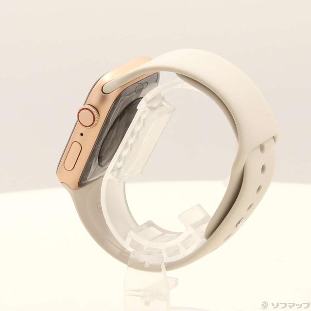 (中古)Apple Apple Watch SE 第1世代 GPS + Cellular 44mm ゴールドアルミニウムケース スターライトスポーツバンド(198-ud)_1