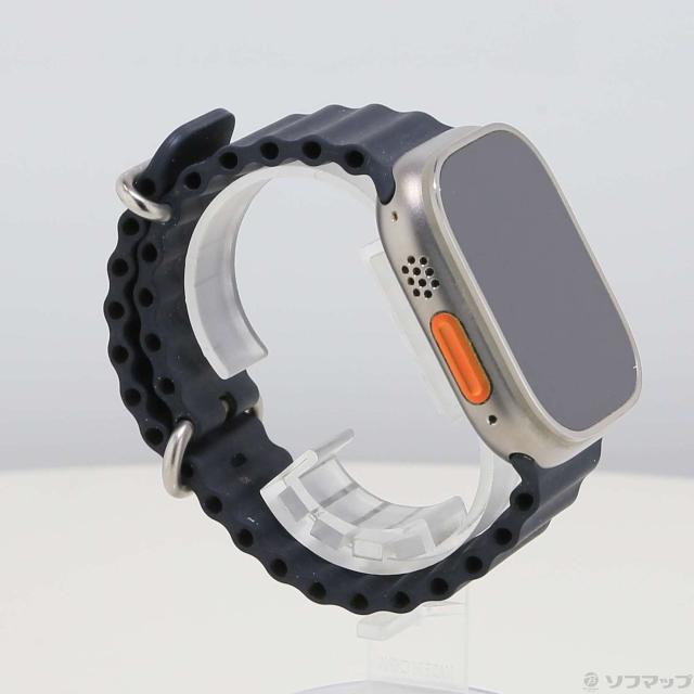 (中古)Apple Apple Watch Ultra GPS + Cellular 49mm チタニウムケース ミッドナイトオーシャンバンド(377-ud)_3