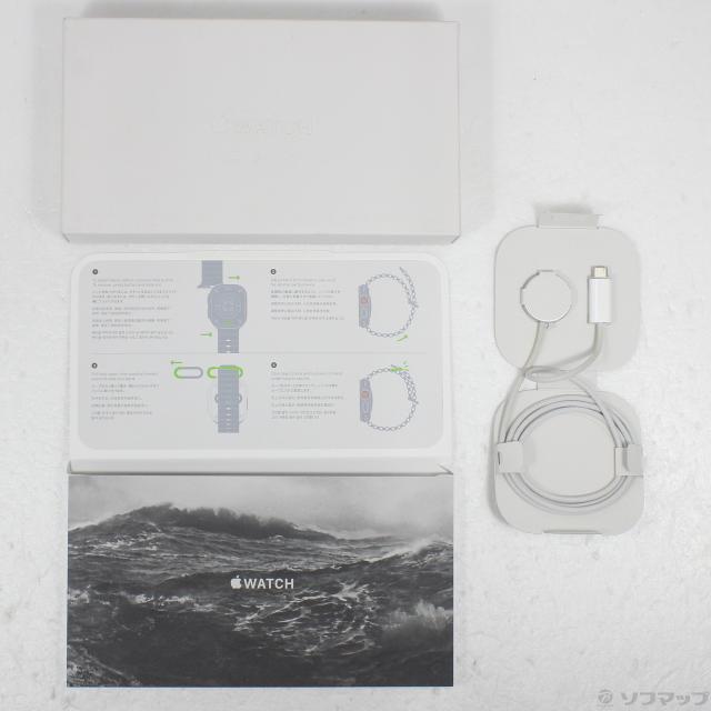 (中古)Apple Apple Watch Ultra GPS + Cellular 49mm チタニウムケース ミッドナイトオーシャンバンド(377-ud)_4