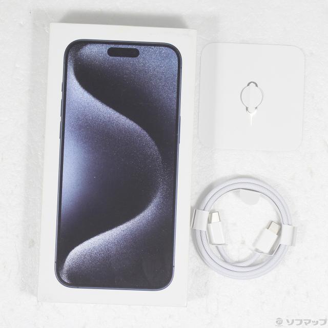 (中古)Apple iPhone15 Pro Max 256GB ブルーチタニウム MU6T3J/A SIMフリー(198-ud)
