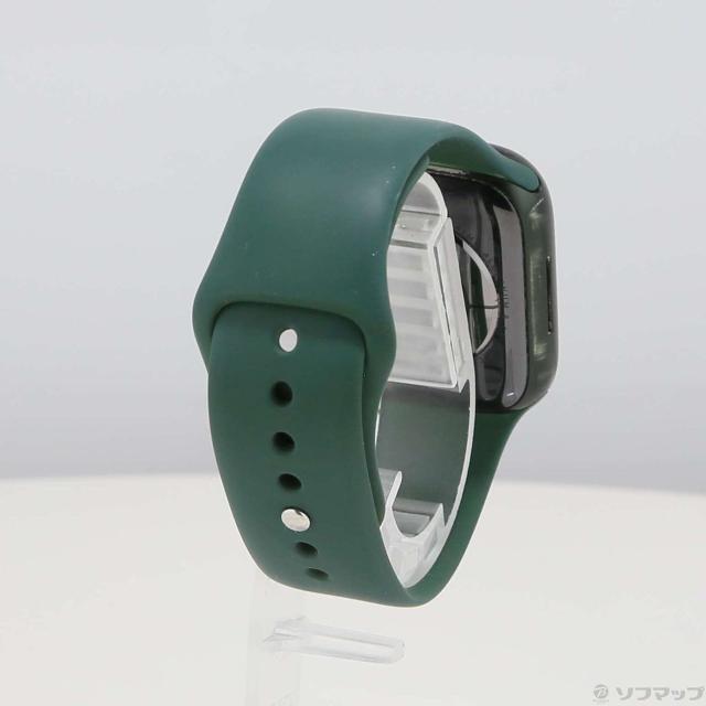 (中古)Apple Apple Watch Series 7 GPS 41mm グリーンアルミニウムケース クローバースポーツバンド(258-ud)_2