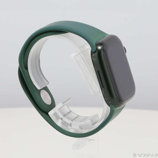 (中古)Apple Apple Watch Series 7 GPS 41mm グリーンアルミニウムケース クローバースポーツバンド(258-ud)_3