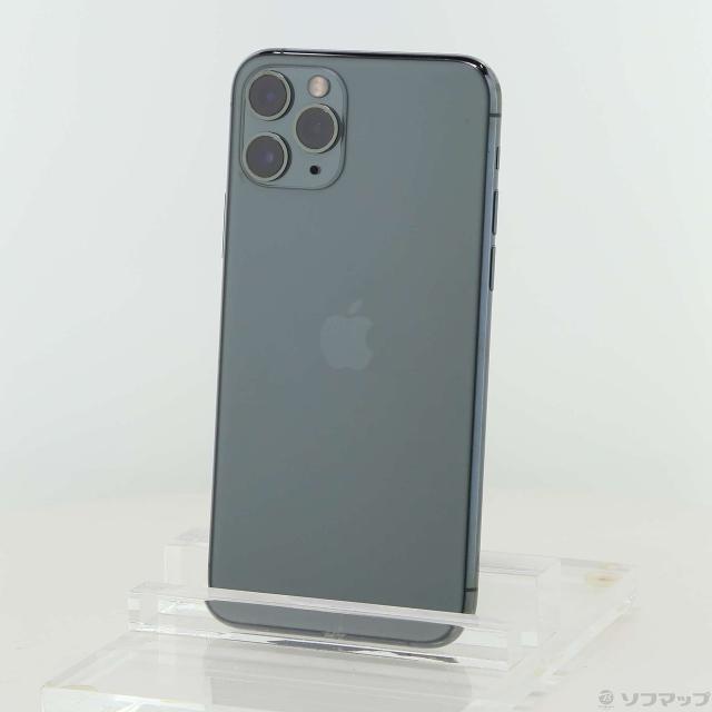 (中古)Apple iPhone11 Pro 64GB ミッドナイトグリーン MWC62J/A SIMフリー(269-ud)