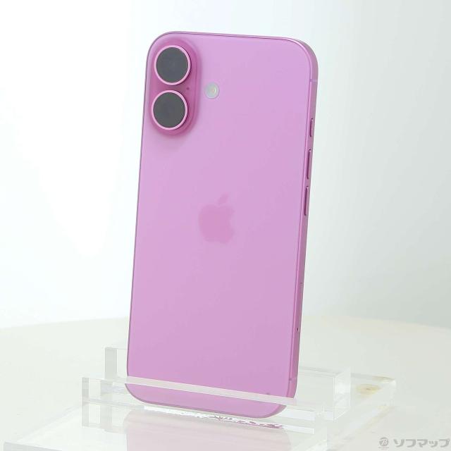 (中古)Apple iPhone16 256GB ピンク MYDY3J/A SIMフリー(344-ud)