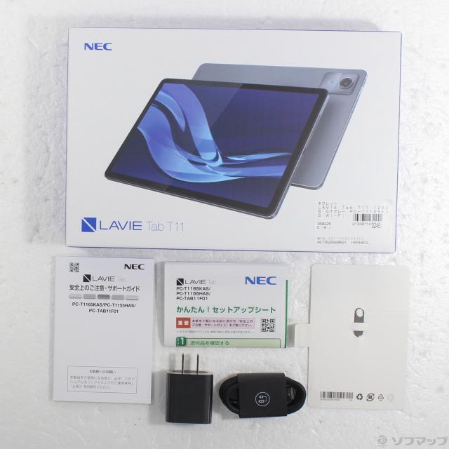 (中古)NEC (展示品) LAVIE Tab T11 128GB ルナグレー PC-T1165KAS Wi-Fi(368-ud)_4