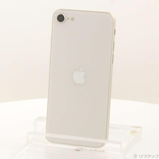 (中古)Apple iPhone SE 第3世代 64GB スターライト MMYD3J/A SIMフリー(198-ud)