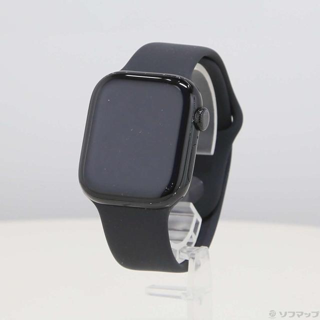 (中古)Apple Apple Watch Series 10 GPS 42mm ジェットブラックアルミニウムケース ブラックスポーツバンド(344-ud)