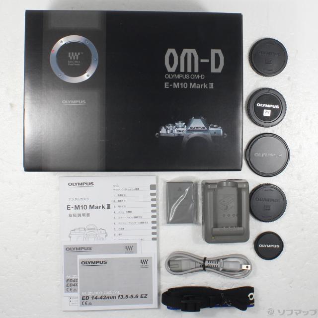 中古)OLYMPUS OM-D E-M10 MarkIII EZ ダブルズームキット シルバー(269