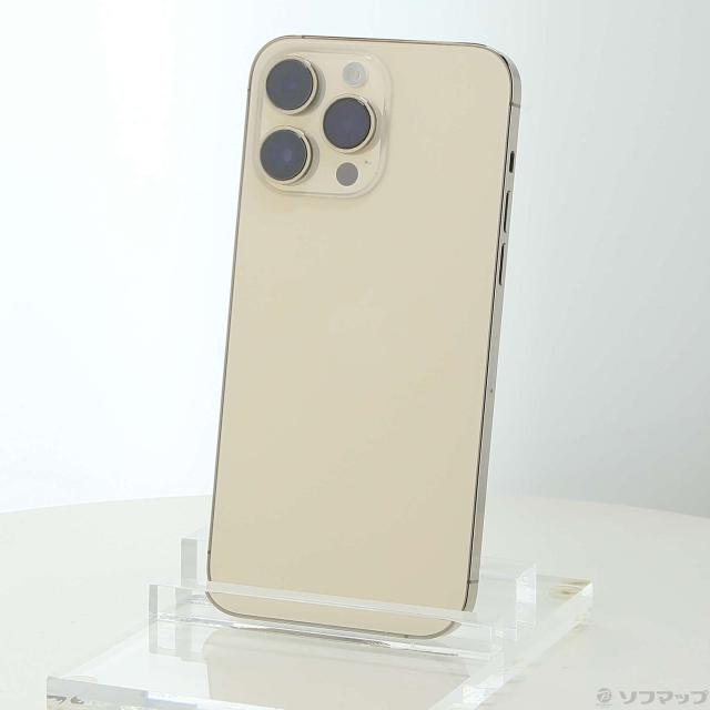 (中古)Apple iPhone14 Pro Max 256GB ゴールド MQ9D3J/A SIMフリー(352-ud)