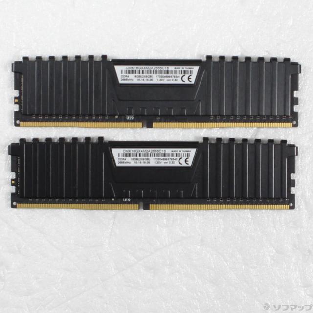 (中古)CORSAIR CMK16GX4M2A2666C16 16GB 8GB×2枚組(377-ud)