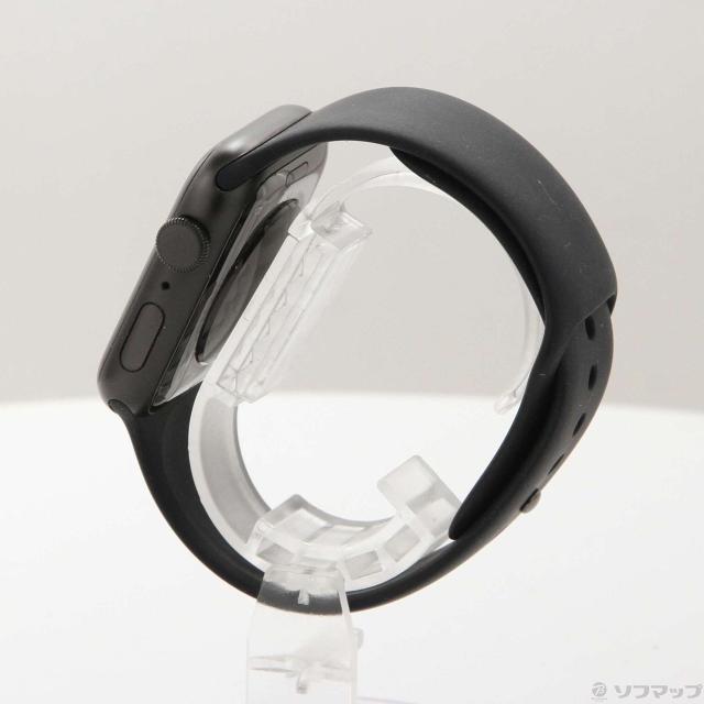 (中古)Apple Apple Watch SE 第1世代 GPS 44mm スペースグレイアルミニウムケース ブラックスポーツバンド(305-ud)_1