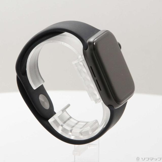(中古)Apple Apple Watch SE 第1世代 GPS 44mm スペースグレイアルミニウムケース ブラックスポーツバンド(305-ud)_3