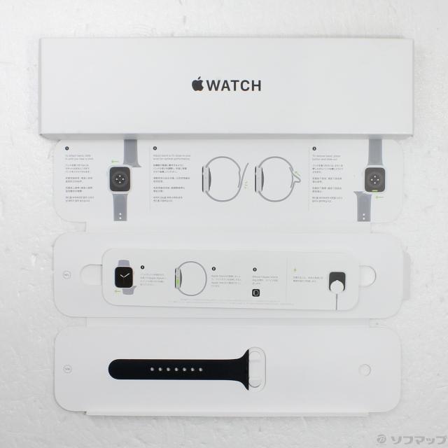 (中古)Apple Apple Watch SE 第1世代 GPS 44mm スペースグレイアルミニウムケース ブラックスポーツバンド(305-ud)_4
