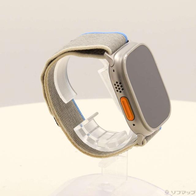 (中古)Apple Apple Watch Ultra GPS + Cellular 49mm チタニウムケース ブルー/グレイトレイルループ(377-ud)_3