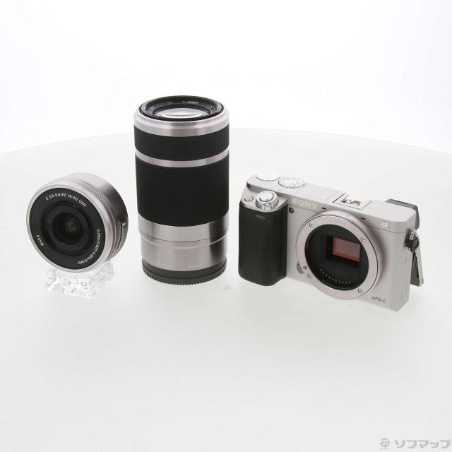 中古)SONY α6000 ダブルズームレンズキット シルバー ILCE-6000Y(295