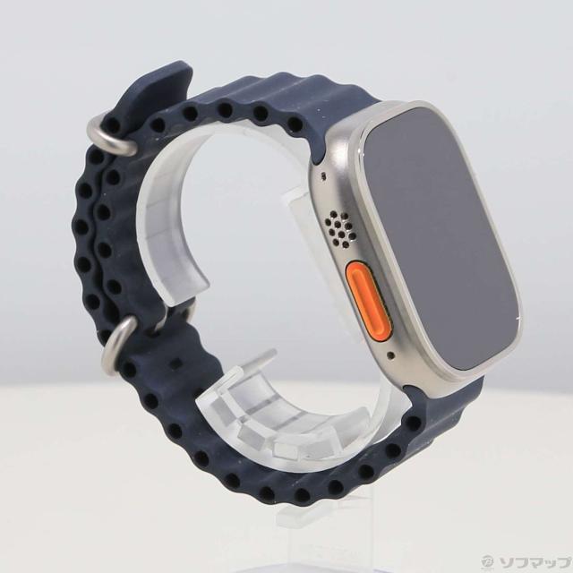 (中古)Apple Apple Watch Ultra GPS + Cellular 49mm チタニウムケース ミッドナイトオーシャンバンド(377-ud)_3