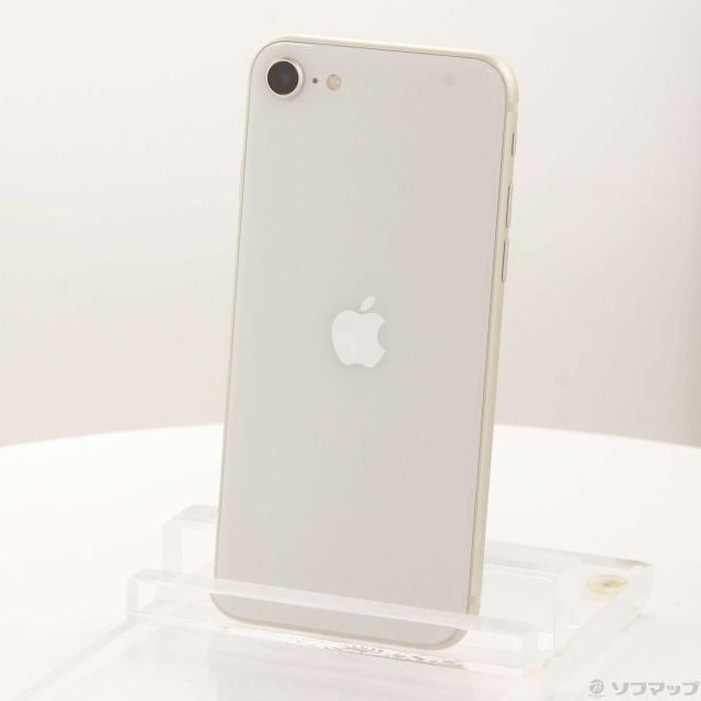 (中古)Apple iPhone SE 第3世代 64GB スターライト MMYD3J/A SIMフリー(368-ud)